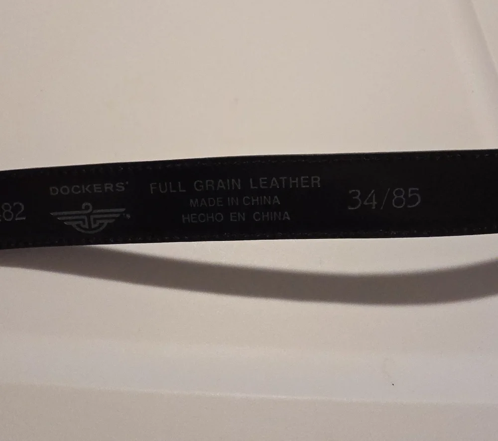 Dockers Black Full Grain Leather Belt - 34
